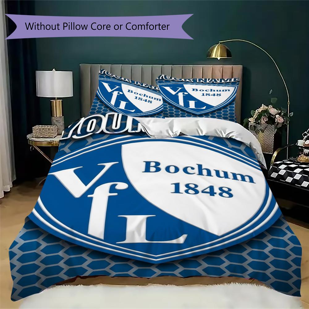 Custom Name VFL Bochum Pattern Bedding uilt Set uilt Cover Pillowcase Home Decoration Birthday Gift (1*duvet cover+2*pillowcase without core)