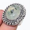 Natural Prehnite Gemstone Handmade 925 Sterling Silver Jewelry Ring Size 8 r3M63
