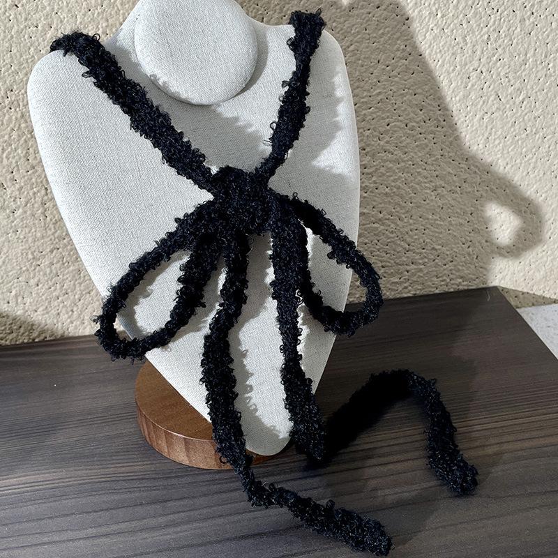 Women's Personalized Plush Knit Choker Scarf - Ideal for Autumn and Winter