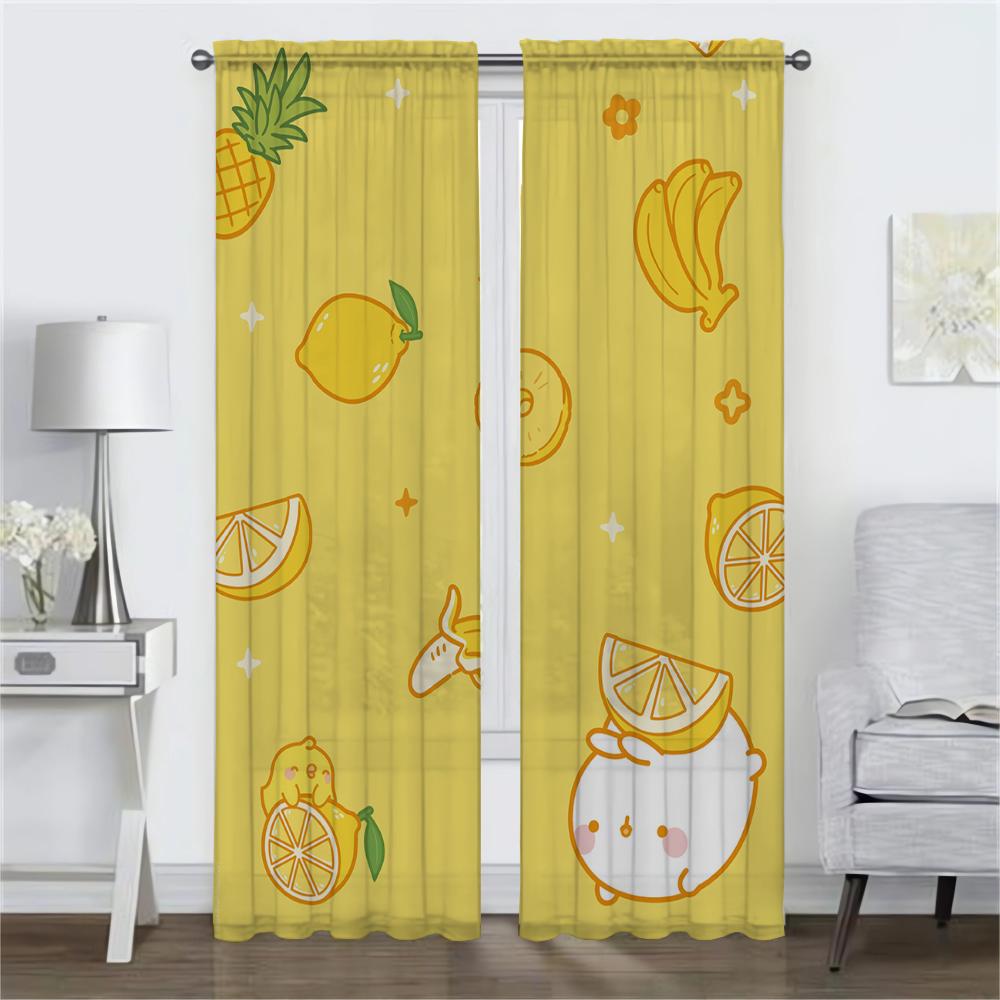 M-Molangs Blackout Curtain for Room 2 Panel Anti Mosquit Warnings Halloween Decoration Blinds Partition Tulle for Bedroom Child