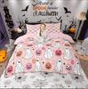 Homewish Милый Призрак Комплект Пододеяльника, Счастливого Хэллоуина Детский Комплект Постельного Белья, Мультяшный Декор с Бантом