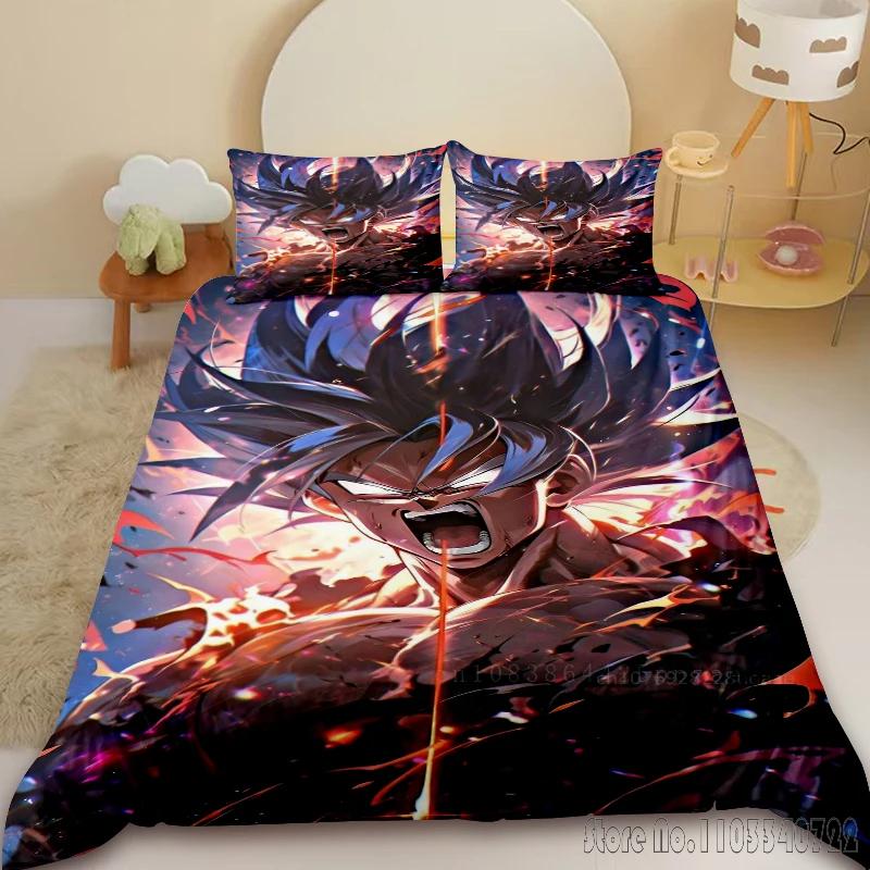 Аниме Популярный Dragon Ball Goku Детский Комплект Постельного Белья Детские Пододеяльники Комплекты Постельное Белье Двуспальный Односпальный King Детский Взрослый Подарок
