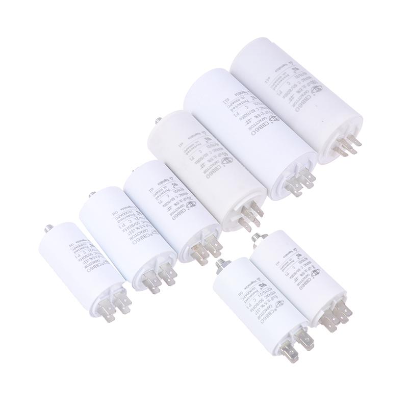 Cbb60 пусковой конденсатор 6Uf~100Uf конденсатор двигателя 50 / 60 Гц 450 В переменного тока с винтом M8 для электродвигателя/стиральной машины