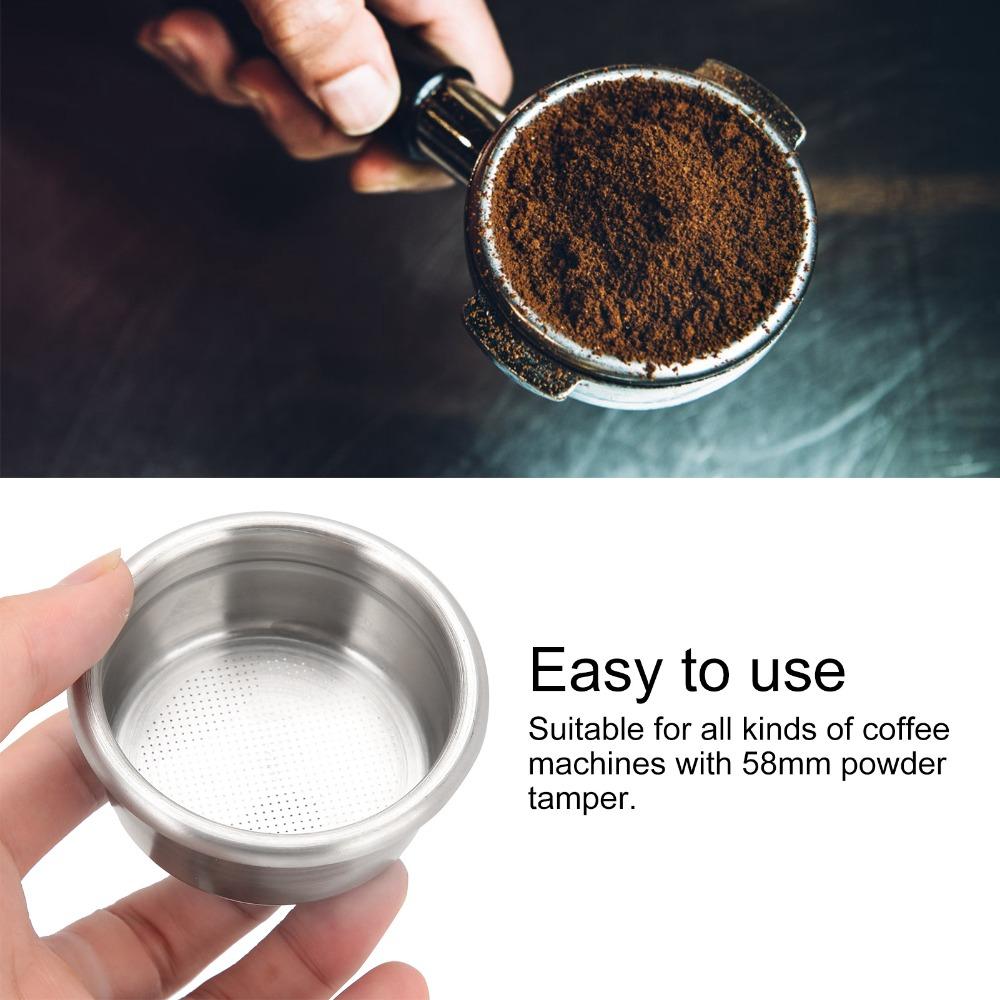 Double Cup Non-Pressurized Filter Basket 58mm Diameter Porous Filter Screen For Espresso Machine