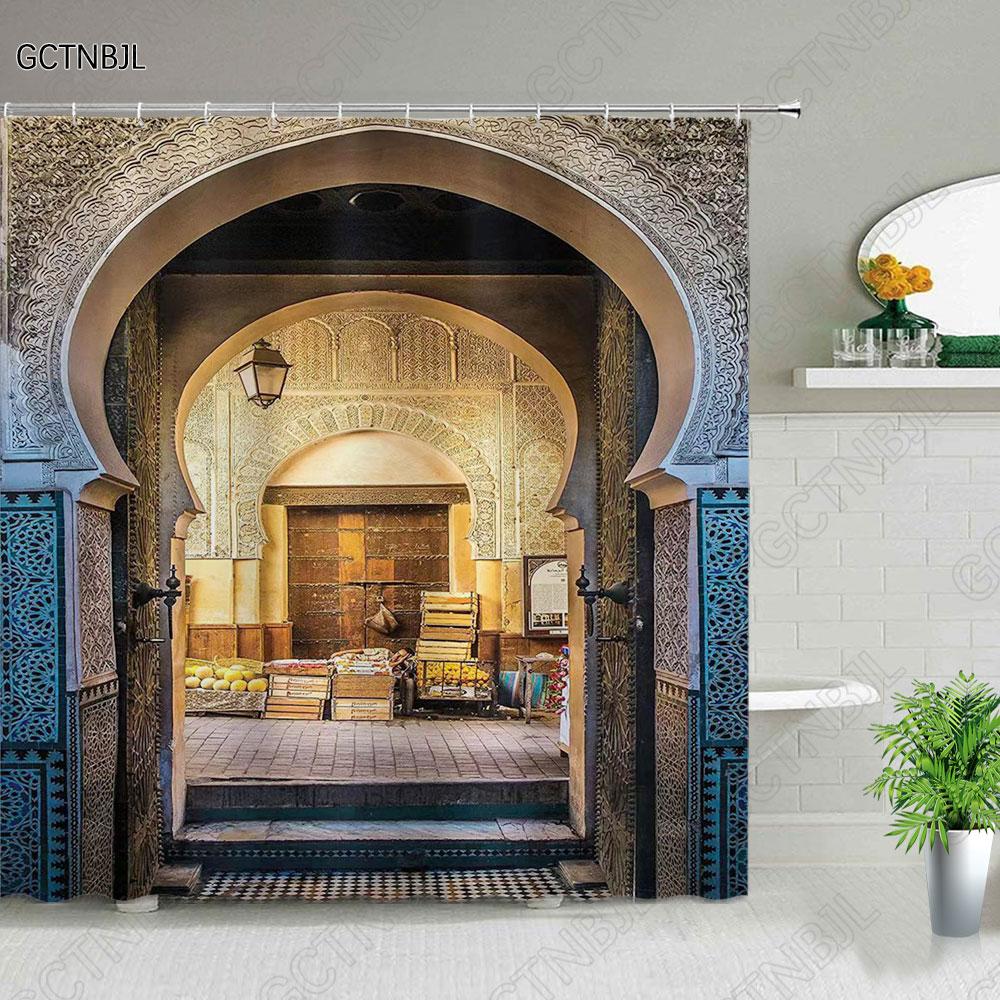 Ретро Деревянные Двери Набор Занавески для Душа Рустик Старый Винтажный Амбарная дверь Тканевые Занавески для Ванной Комнаты Фермерский Дом Декор для Ванной Экраны для Ванной Крючок