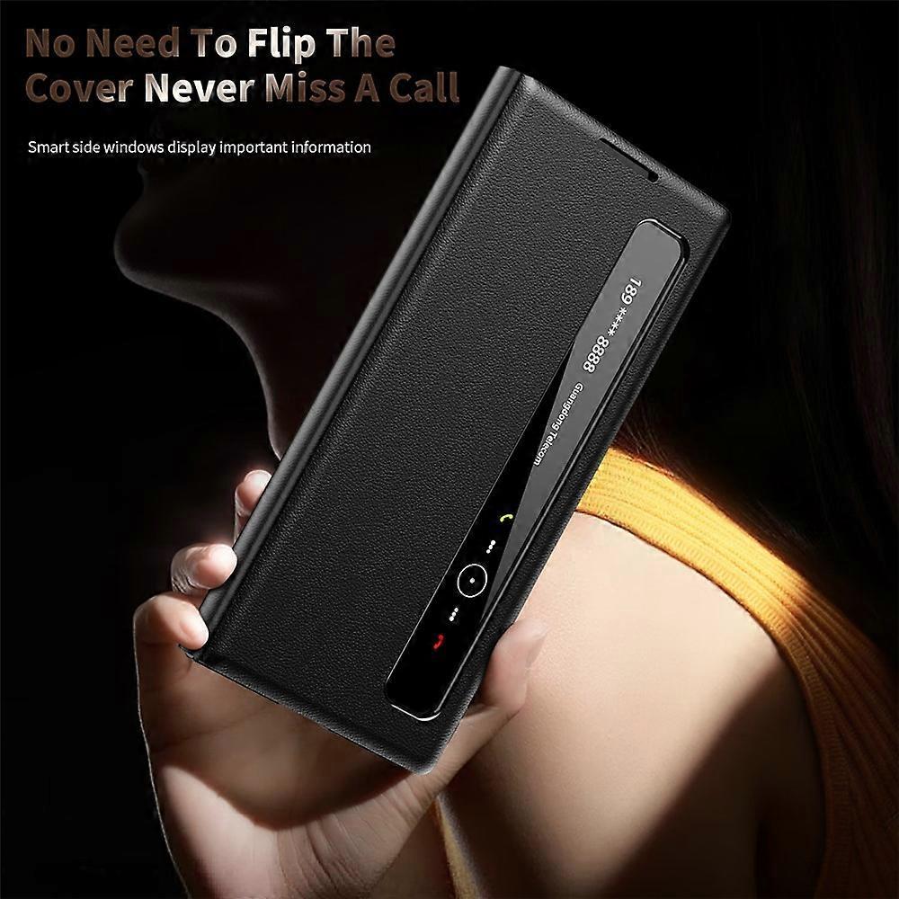 Compatible For Samsung Galaxy Z Fold7 5G Case Smart View Window Leather Phone Cover