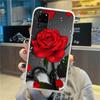 Чехол для телефона с цветком красной розы для Samsung Galaxy S10 S21 S22 Plus Ultra A91 A51 A21S A12 Прозрачная накладка для телефона