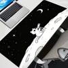 Черно-белое звездное небо Коврик для мыши Блокнот Игровой коврик для стола кавайный Игровой коврик для клавиатуры Специально разработанный Лунный кот Коврик для мыши