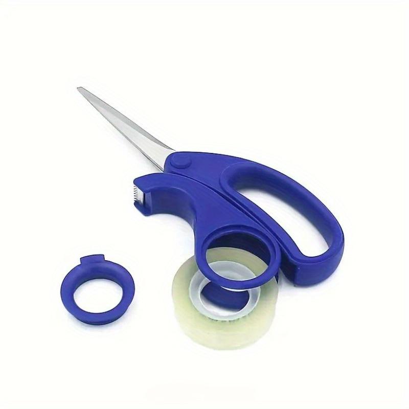 1 шт. Ножницы из нержавеющей стали и прозрачный диспенсер для скотча, Многофункциональные офисные ножницы, Настольный диспенсер для скотча, Подходит для дома, офиса