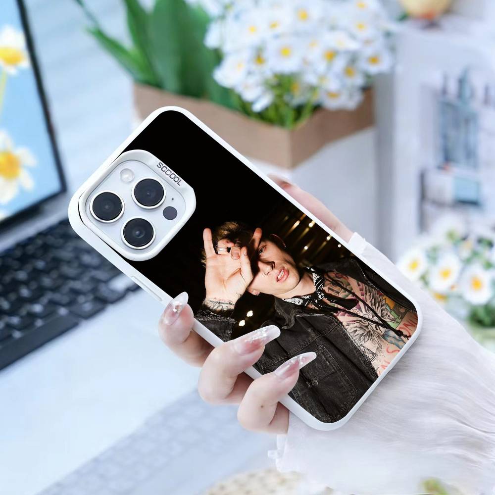 MGK Machine Gun K-Kelly Phone Case For IPhone 16 17 15 14 12 13 Pro Max white Color Shockproof Cover