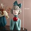 Art Nouveau Girl Statue Portrait Home Organization and Storage Desktop Modern Home Decoration Accessories for Living Room