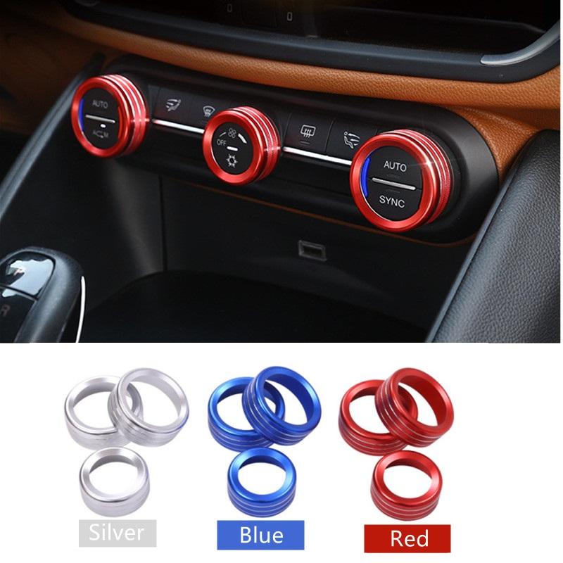 Автомобильная центральная ручка кондиционера, кнопка, кольцо, крышка переменного тока, украшение для Alfa Romeo Stelvio Giulia