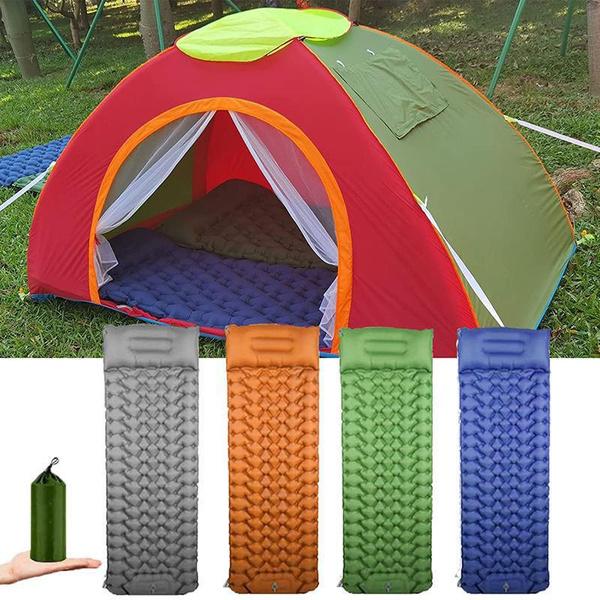 Camping Sleeping Pad Inflatable Waterproof Sleeping Pad with Built-in Pump, Foot Operated Ultra Thick Durable Ultra Light Air Cushion