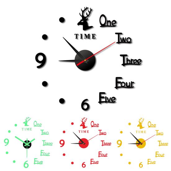 Luminous Wall Clock Modern Design Easy To Install Battery Powered Silent DIY Wall Clock Decoration for Living Room