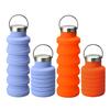 Folding Silica Gel Cup Retractable Silicone Cup for Water Sports Travel Portable Water Bottle Belt Handle Sports Outdoor Drinking Glass