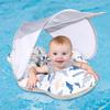 Детский плавательный круг со съемным сиденьем для малыша, УФ-защита для ног от летней жары, Подходит для возраста от 3 месяцев до 6 лет, Крыша, Плавательный круг, Солнцезащитный козырек, Ремень, Защита, SPF50+,