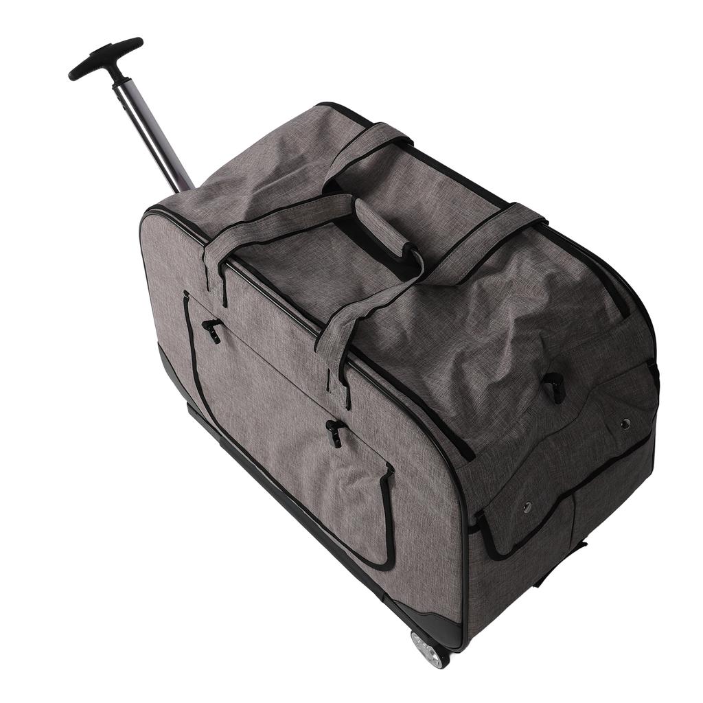 Переноска для питомцев на колесиках, дышащая сетка, складная сумка для путешествий для кошек и собак, со съемными колесами, для животных весом до 17,5 кг, серая