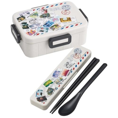 Skater Disney Bento Box, 100ml, 650ml, Antibacterial, 4-Point Lock, Women's, Made in Japan, YZFL7AG-A