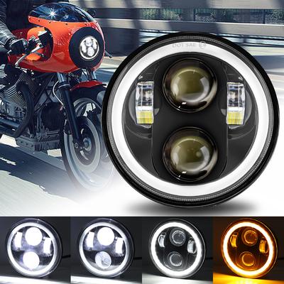Для Harley Indian Scout Honda Универсальная 5 3/4 дюйма 5,75" Светодиодная Автомобильная Мотоциклетная Фара H4 Phare Farol Moto Налобная Фара Головной Свет