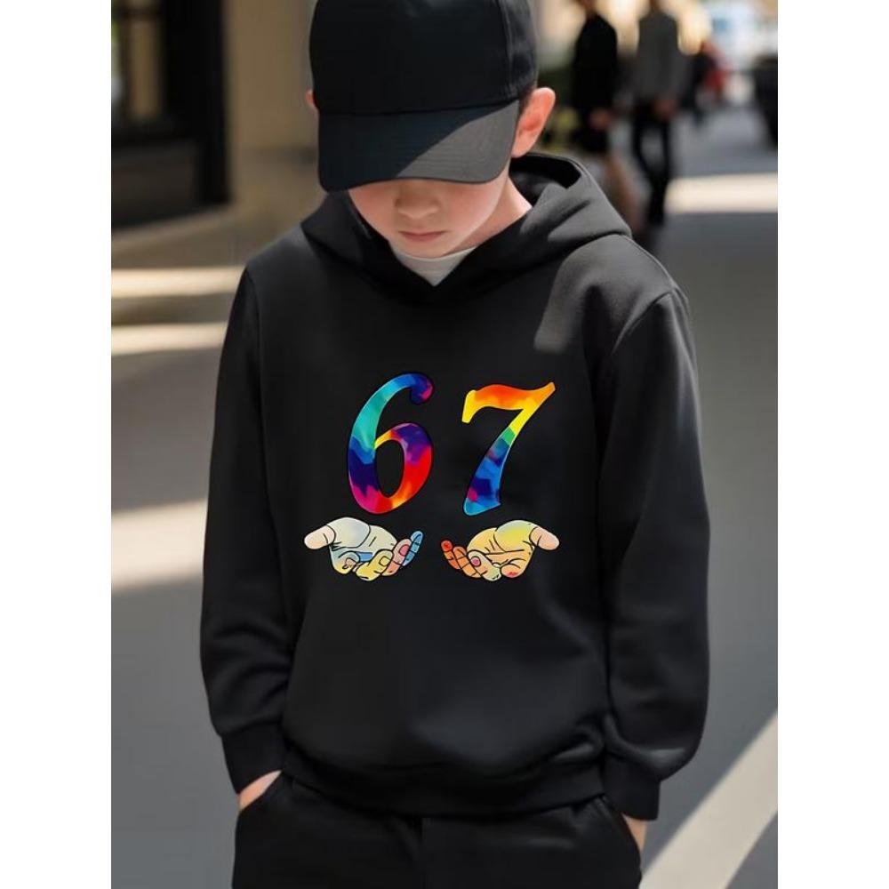 Spring Autumn Men's Hoodies 67 Six Seven Print Hoodie Casual Sweatshirts Pullovers Streetwear Women Clothing
