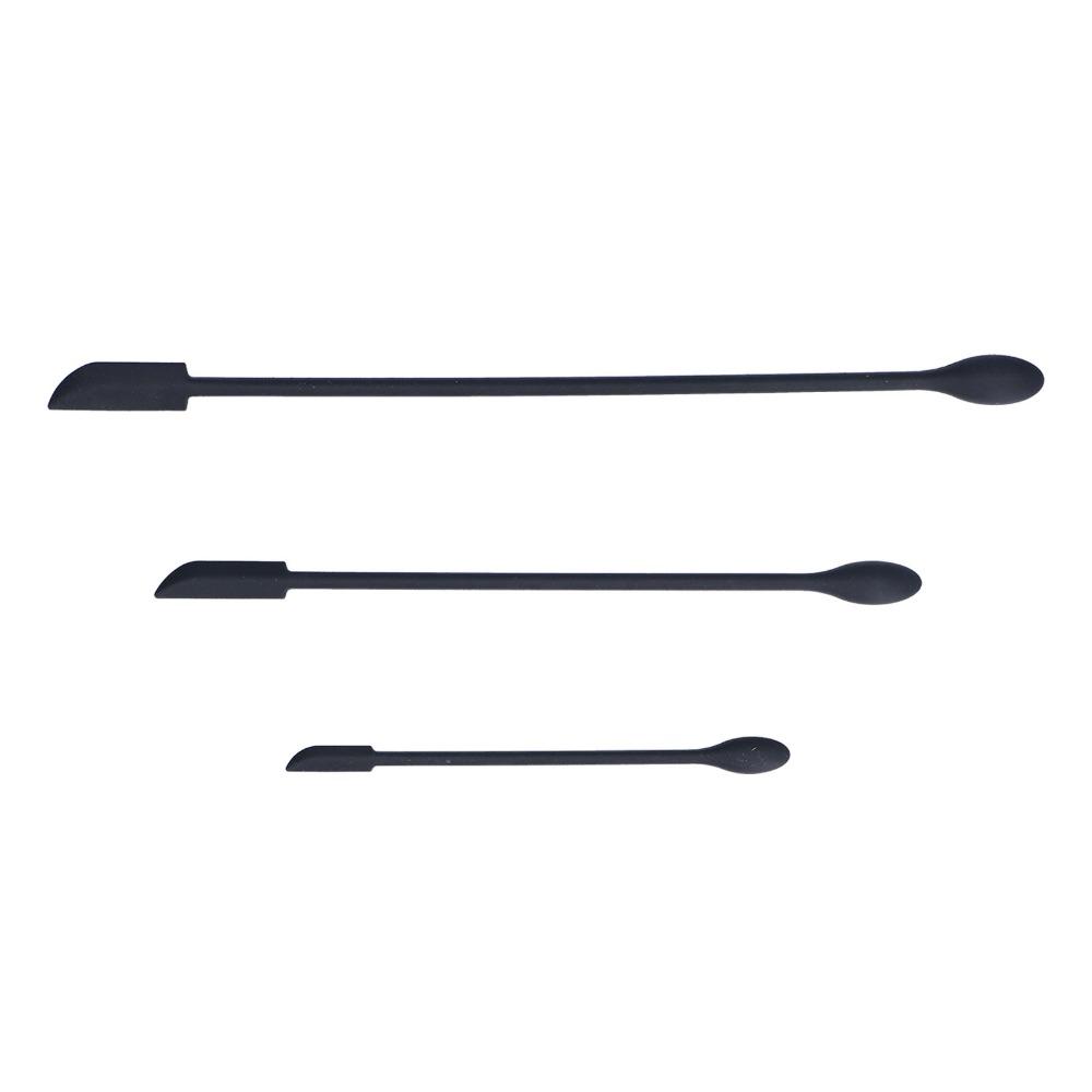3pcs Long Handle Silicone Spatula Set Double Head Spatula  Beauty Product Scraping