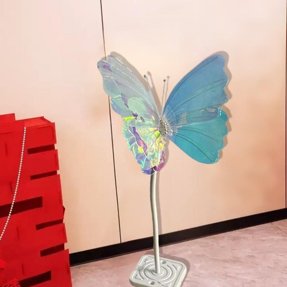 Новая 3D Голографическая Бабочка Разноцветное Ручное Искусство Витрина Сцена Планировка Гигантский Цветок Декор Украшения для Вечеринки