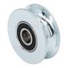 U Groove Bearing Pulley Alloy Steel Guide Wheel for Sliding Gate Hanging Projects 64mm Outer