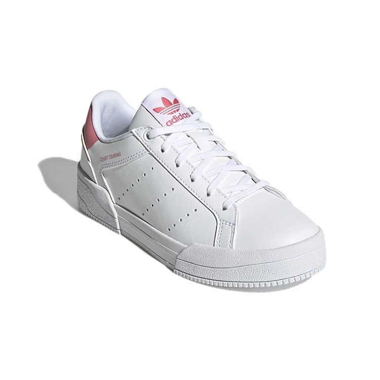Adidas Court Tourino J White Hazy Rose Kids Sneakers Footwear-White H00765
