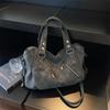 New Women's Frosted Large Capacity Tote & Crossbody Handbag