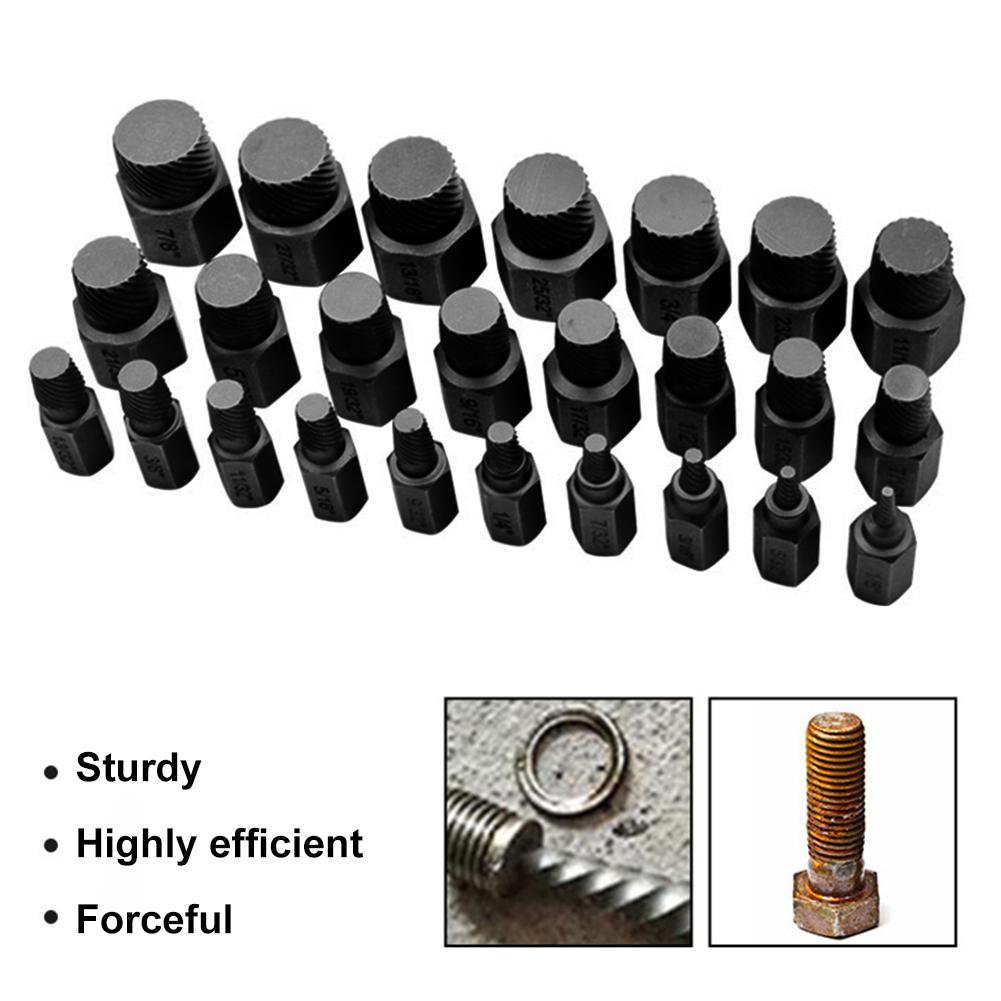 26/10 Pcs/Set Broken Screw Remover Tools Boxed Disassemble Screws Bolt Stud Slip Teeth Removing for Cars and Construction Sites