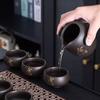 Purple sand Hehuan Kung Fu tea set, light luxury office living room tea making new gold-painted teapot drinking tea cup