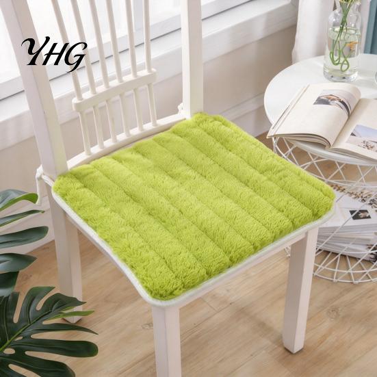 Warm Seat Cover for Long Sitting Plush Chair Cushion with Ties, Fuzzy Pad Anti-slip Skin Friendly Home Office Bottom, Fluffy Winter Mat Dining