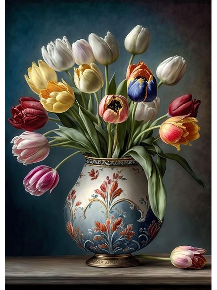 Скандинавский яркий натюрморт с цветами, цветочным искусством, плакатом, холстом, картиной, абстрактным винтажным настенным искусством для гостиной, украшения дома