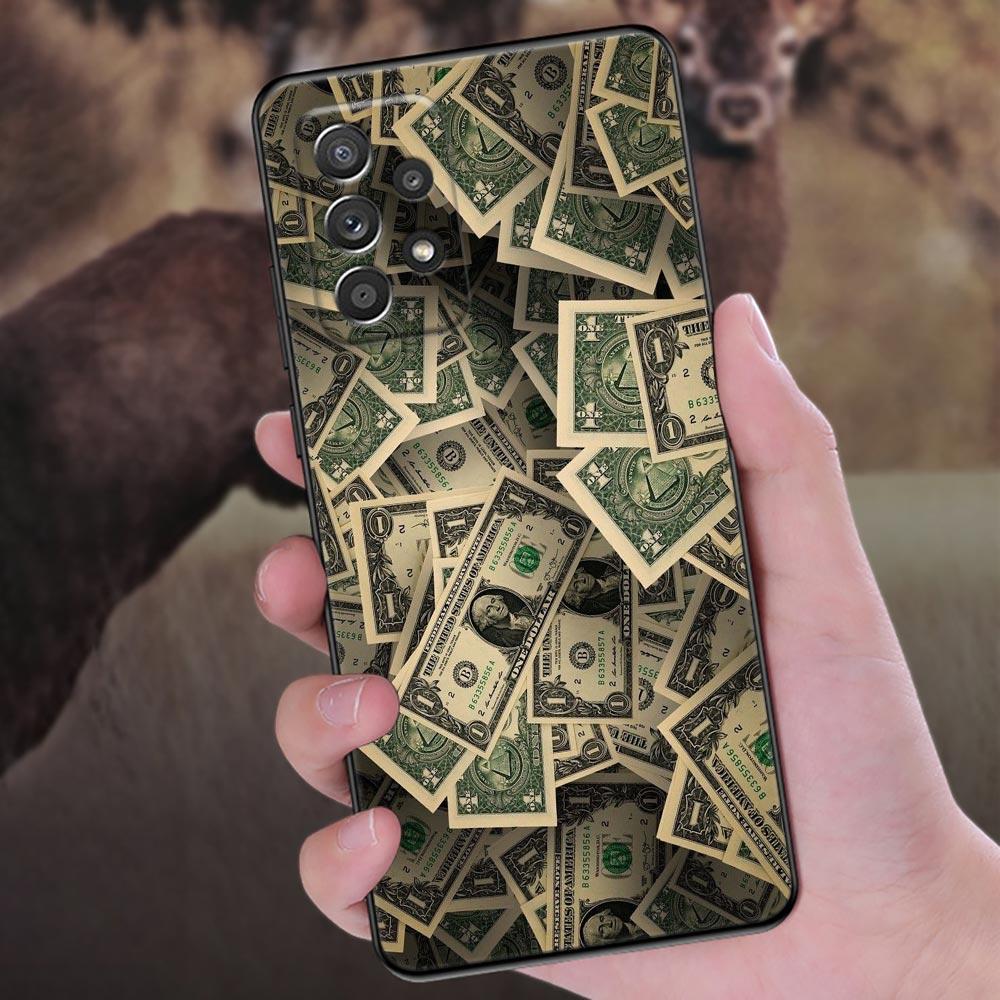 Чехол для телефона с печатью долларов наличными для Samsung Galaxy A57 A56 A37 A55 A36 5G A26 A54 A52 A35 A34 A25 A17 A16 A15 A07