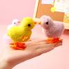 6Pcs Clockwork Toys Plush Chick Wind-up Toys Realistic Appearance Simulated Chick Figures Fluffy Chick Toys