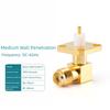 Copper Material SMA Female Connector Two-hole Flange Four-hole Flange RF Coax Connector Solder Terminal Gold Plating