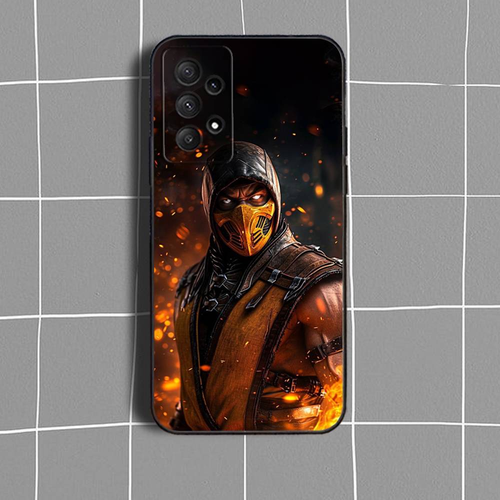 Mortal K-Kombat Game Phone Case For Samsung Galaxy A73,31,32,72,41,53,52,71,22,5G,Note,J7,8,9 Soft Black Cover