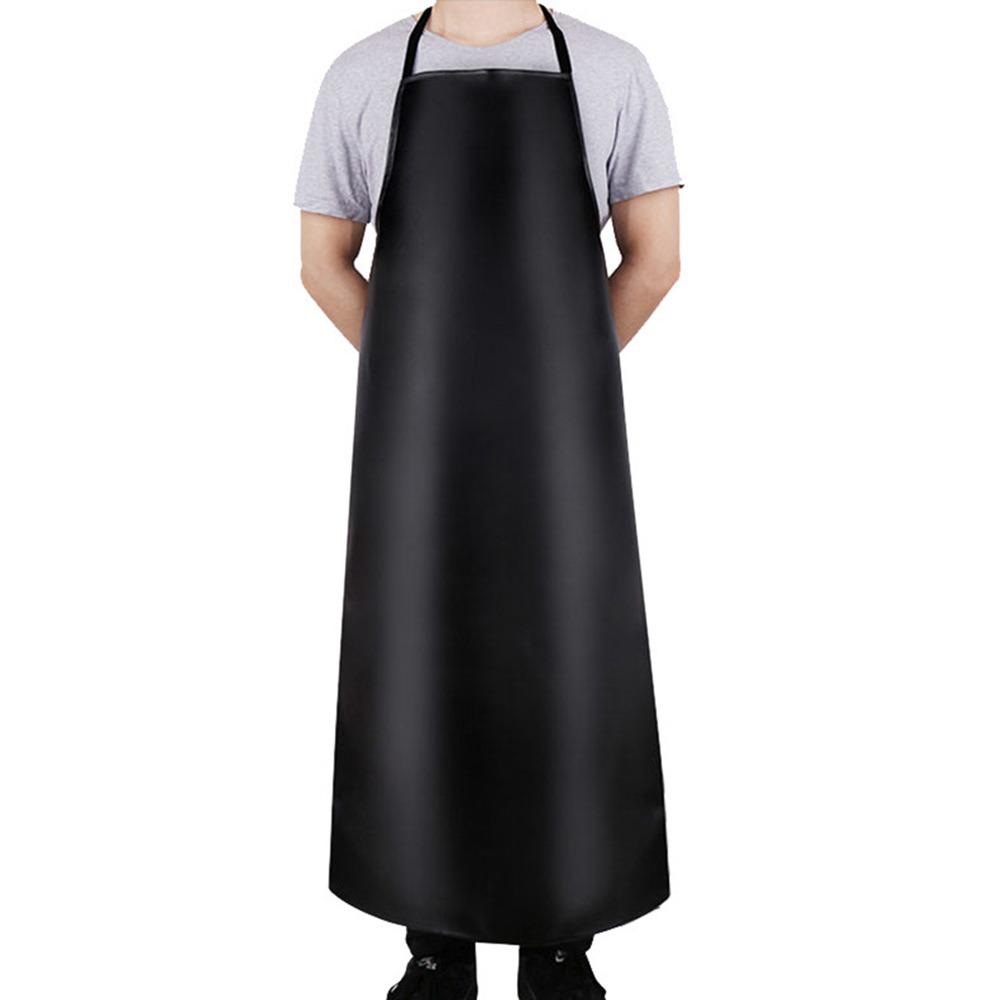 Oil-proof Kitchen Apron PU Leather Cooking Work Clothes New Catering Waiter Work Clothes  Unisex