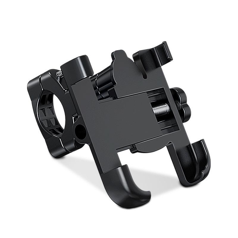 Aluminum Alloy Phone Holder: Anti-Shake Mount for Motorcycles, E-Bikes, and Bicycles.