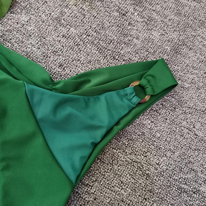 Женский лоскутный сексуальный комплект бикини, разделенный купальник, летний пляжный купальник из двух частей