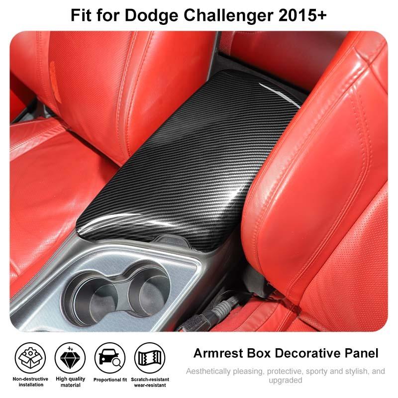 ABS подлокотник декоративная панель декоративная крышка наклейка для Dodge Challenger 2015 up аксессуары для салона автомобиля