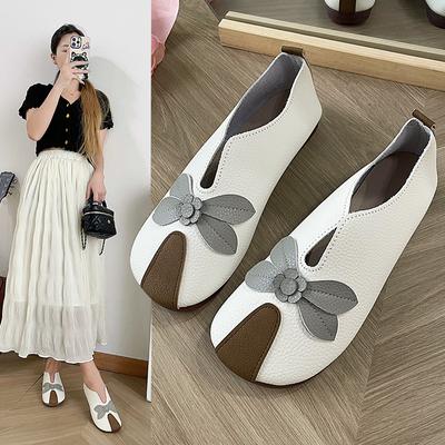 Новые модные женские повседневные туфли на плоской подошве, удобные и универсальные мокасины на мягкой подошве, модные балетки Мэри Джейн