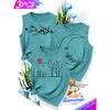 Three-piece Outfit for Sisters and Best Friends with Moon and Floral Motifs + Bird On a Branch + Sunset Forest Print Fashionable and Elegant Women's