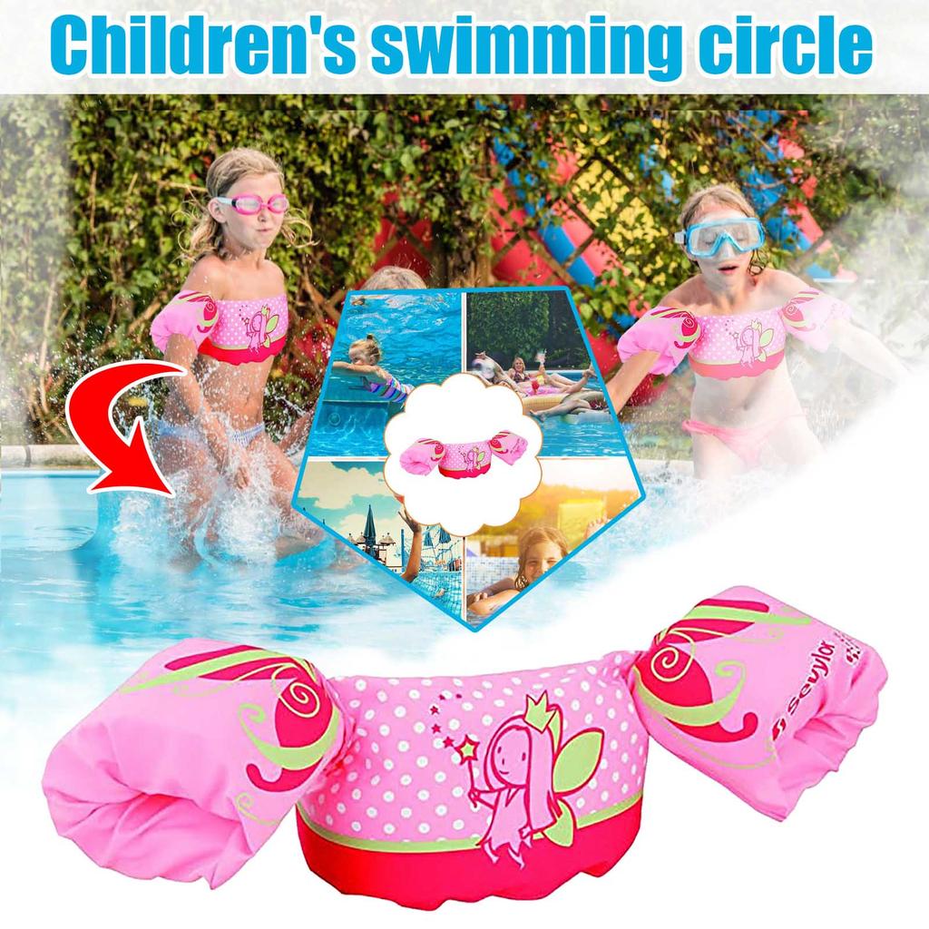 Детский спасательный жилет, жилет для плавания с героями мультфильмов, спасательный жилет с пуговицами на спине