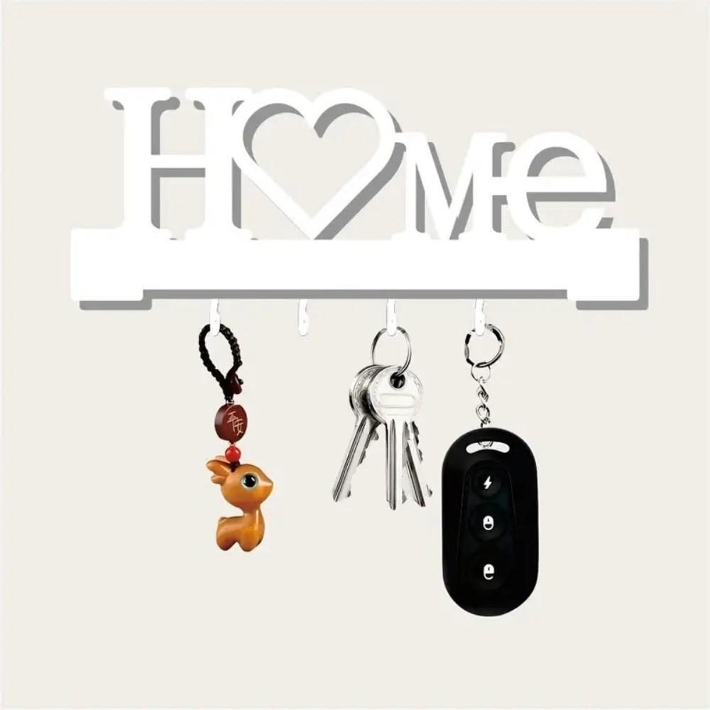 Heart Shaped Key Holder Iron Material Key Wall Hook Wall Mounted Key Holder  Living Room