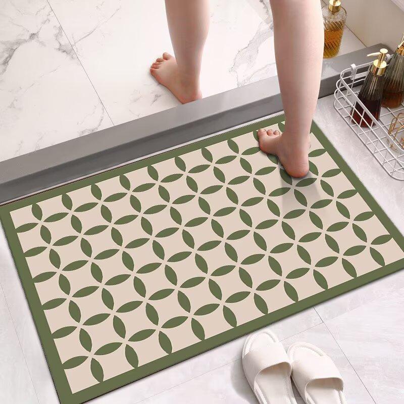 Toilet floor mat bathroom non-slip absorbent toilet strong door toilet diatom mud quick-drying foot mat carpet