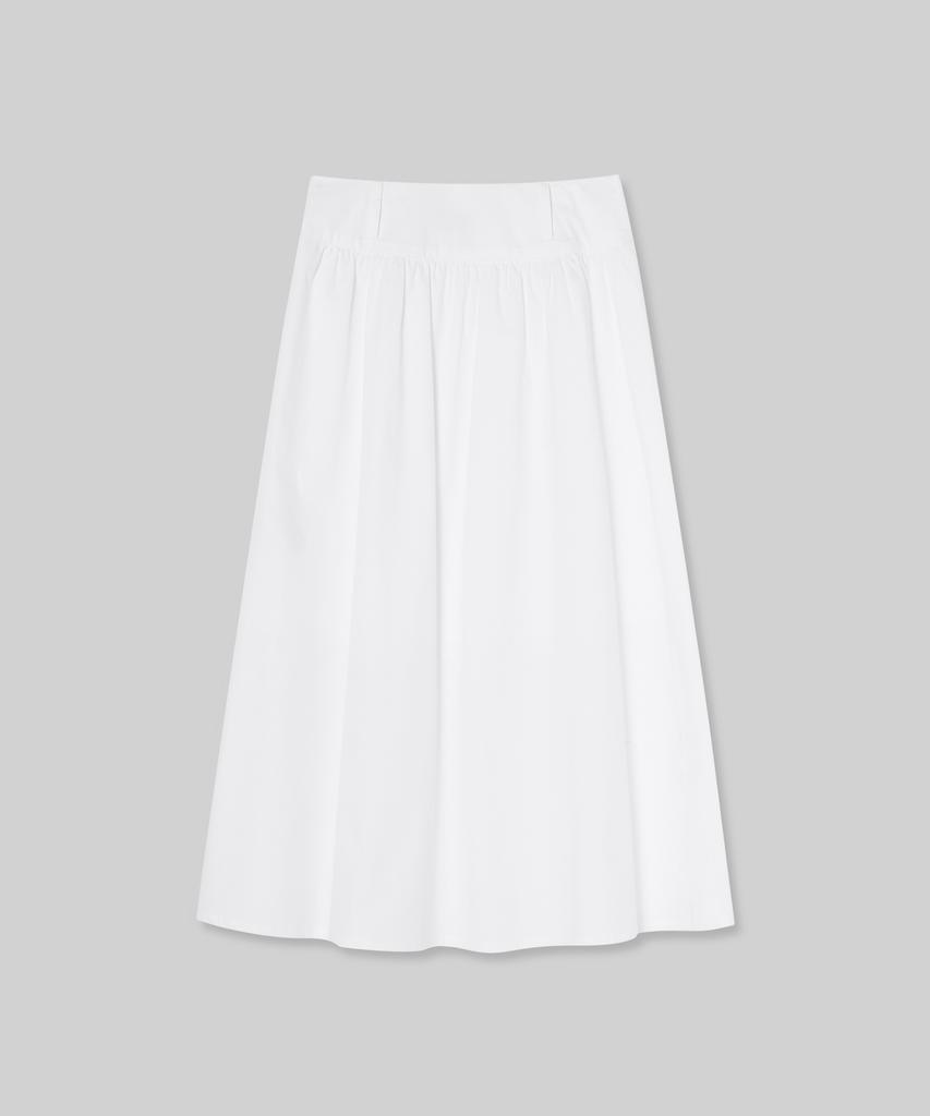 Musinsa Standard Woman Women'S Poplin Low-Waisted Long Skirt [White]