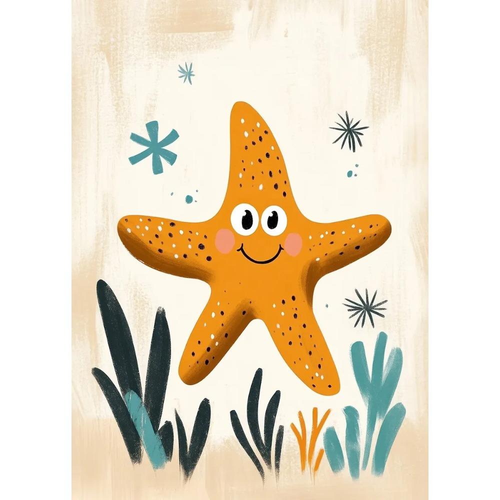 Милые улыбающиеся мультяшные дельфин корова сова единорог постеры выразительные глаза принты холст живопись настенная картина декор для дома детской комнаты