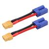 2 шт. Кабель-адаптер с разъемом XT60 (мама) на EC5 (папа) 12AWG Силиконовый провод для RC-автомобиля, самолета 3,74 дюйма