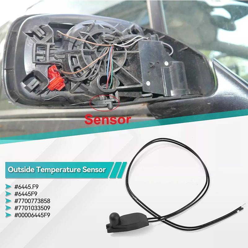 1pc Car Temperature Sensor For Peugeot Citroen Fiat Outside Outdoor Transit Air Temperature Ambient Sensor 6445.F9 Accessories Replacement Sensors2